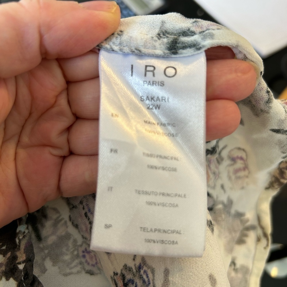 IRO Sakari Printed Crisscross Turtleneck Top| - Picture 11 of 12
